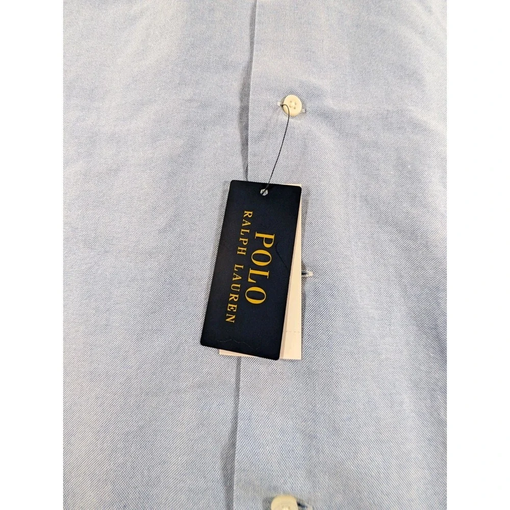 NWT Polo Ralph Lauren Big & Tall 2XLT Oxford Camp Shirt Light Blue Short Sleeve